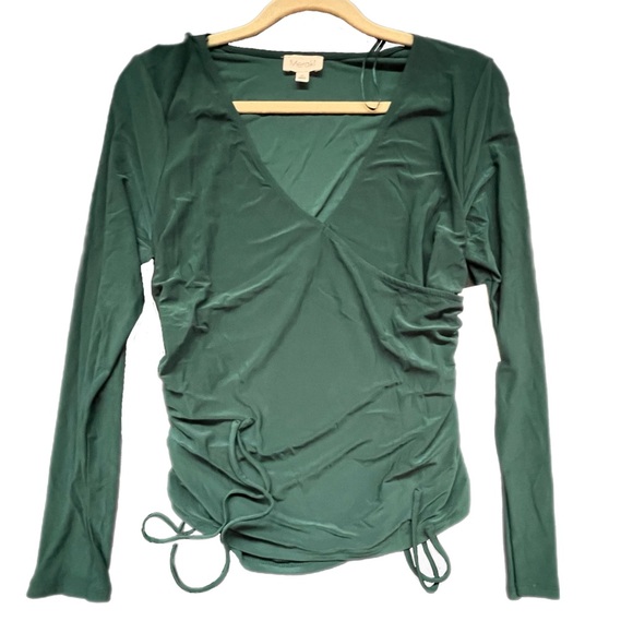 NEW Meraki Green Vneck Blouse - XL - Picture 1 of 7
